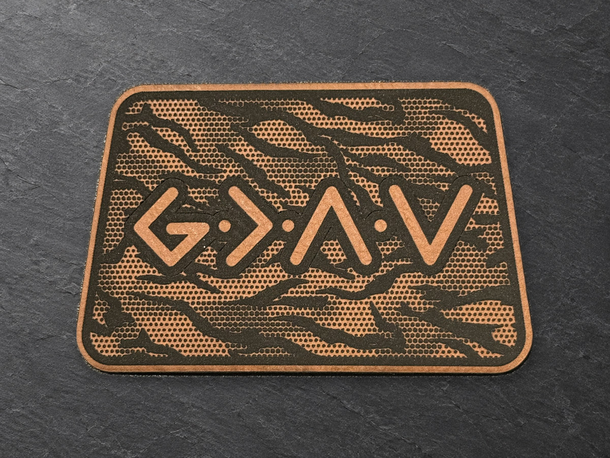 God Is Greater Than the Highs and Lows patch, copper camo rectangular patch