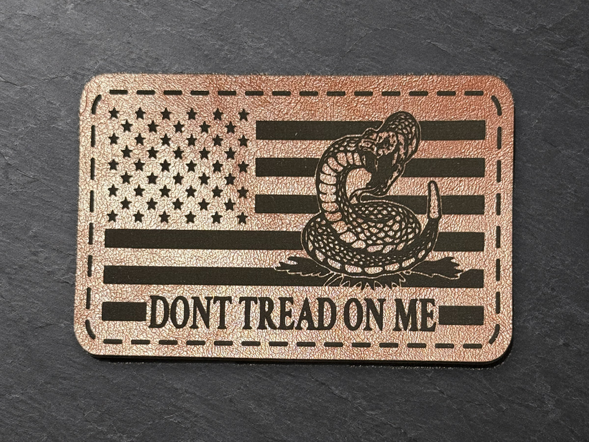 Don't Tread on Me patch, copper flag patch