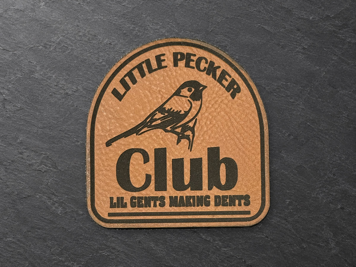 Little Pecker Club patch, copper arched patch