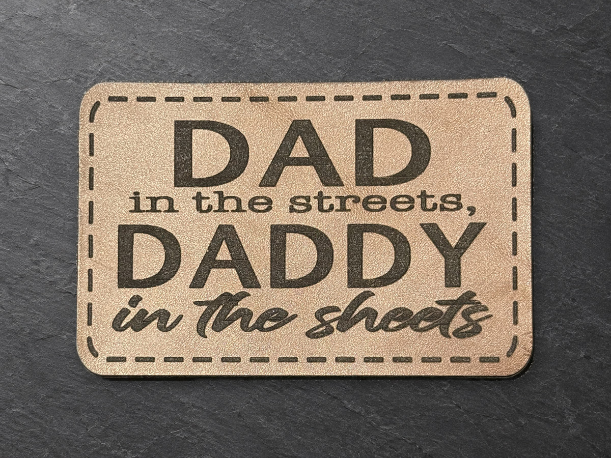 Dad in the Streets patch, light rectangular patch