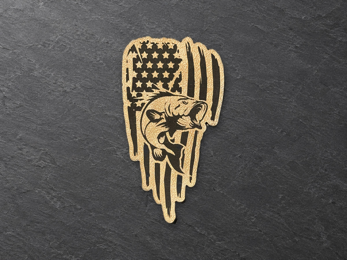 Snake flag patch, light distressed flag cutout