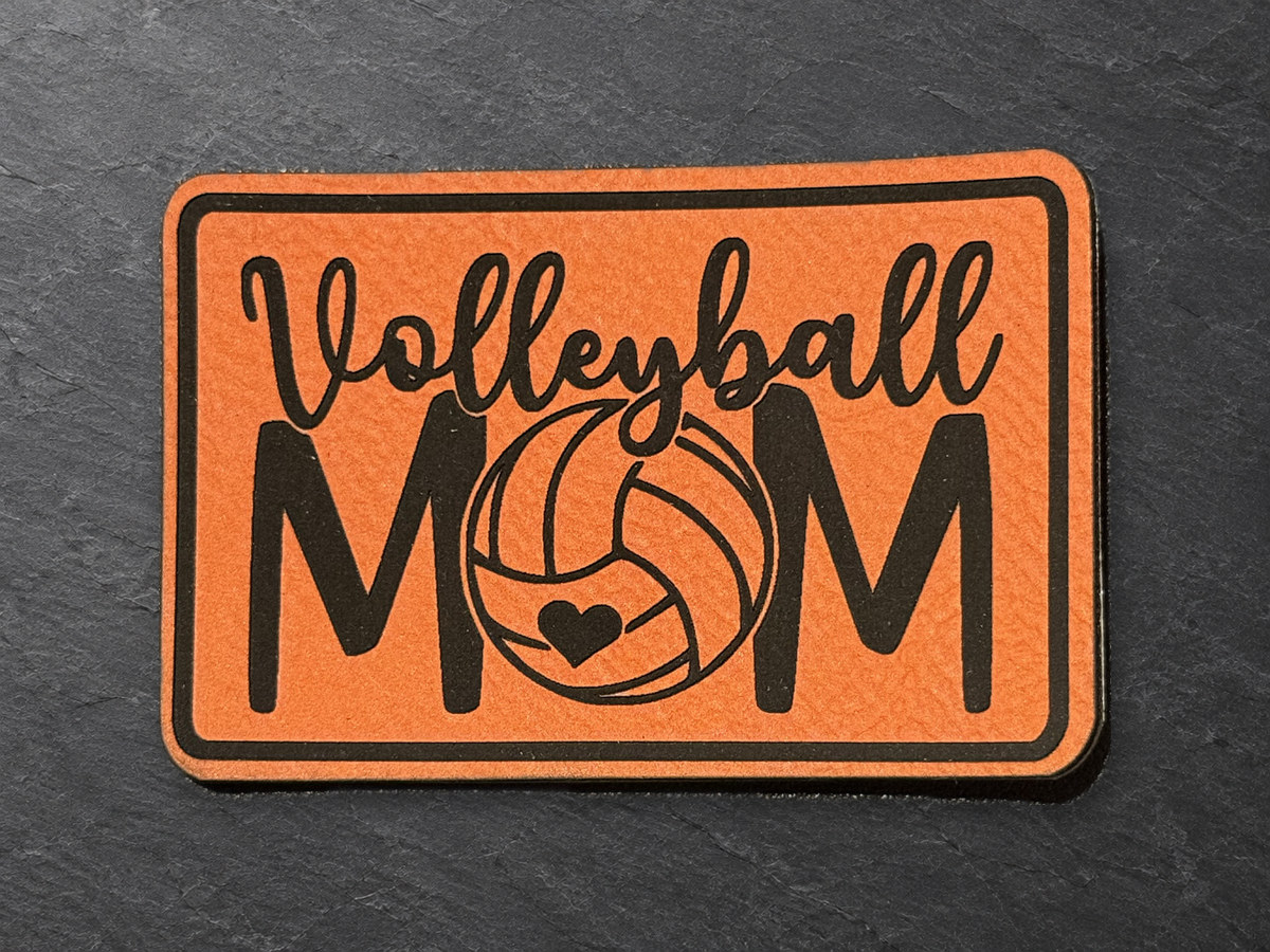 Volleyball Mom patch, copper rectangular patch