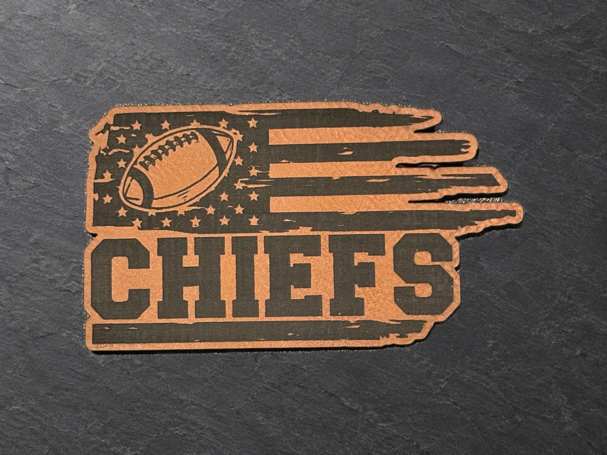 Chiefs flag patch, copper cutout patch