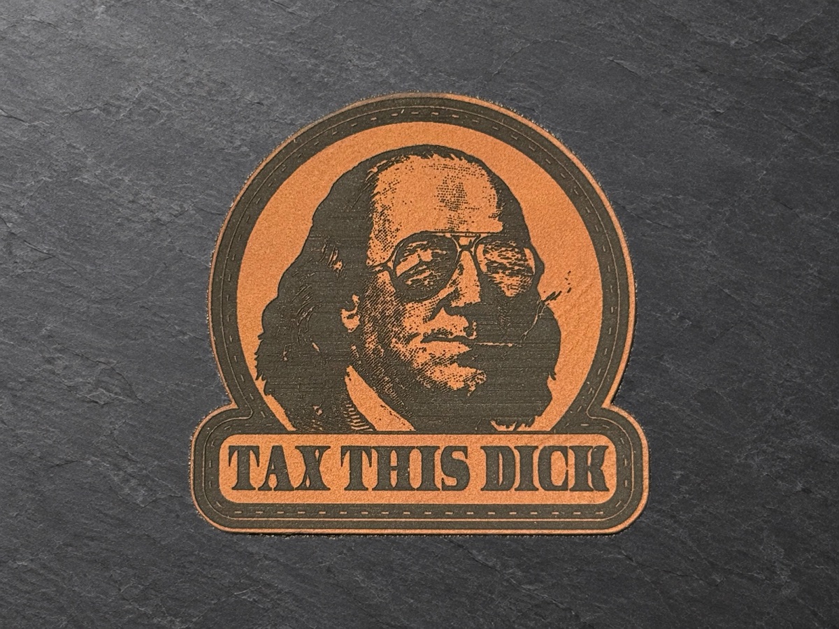 Tax This Dick patch, copper portrait patch