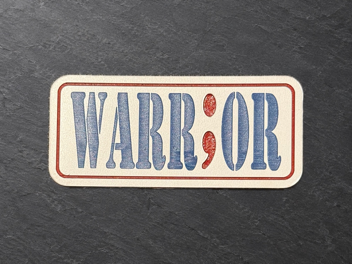 Warrior patch, light patch with semicolon detail